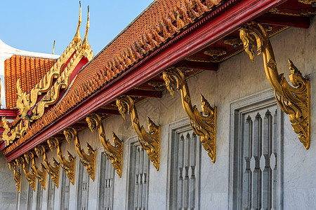 Marble寺庙 泰国曼谷码头艺术天空建筑学佛教徒旅游假期教会旅行宗教大理石图片