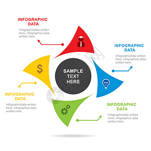 创意商业信息图形星形设计 vecto金融箭头插图卡片标签图表蓝色标识项目营销图片