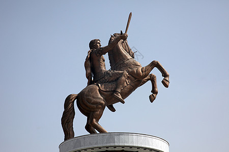 斯科普里亚历山大大帝圣像首都雕塑吸引力骑手考古学国王城市地标旅游文化图片