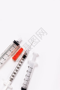 针头的构成 各种注射器的医疗废物 指针管科学塑料注射医生补给品药店治疗疫苗剪裁白色图片
