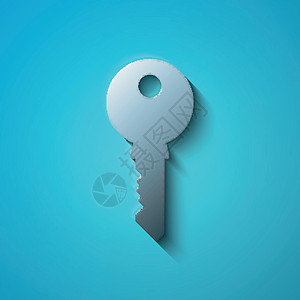 安全概念平面金属钥匙 iconvecto攻击阴影裂缝犯罪隐私政策蓝色插图数据图片