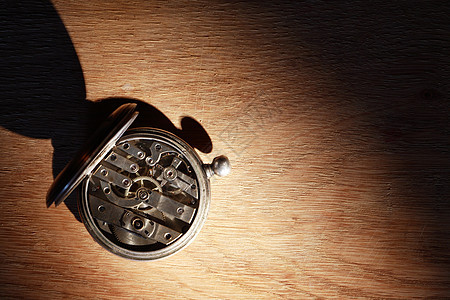 口袋观察机制配饰手表时间小时钟表怀表齿轮木头个人工程图片