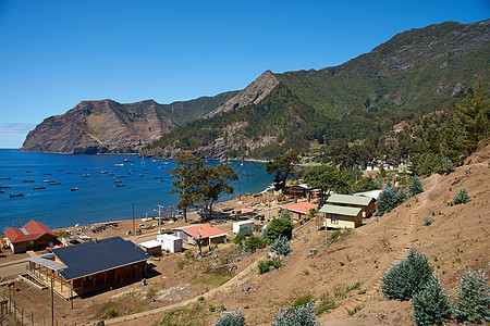 坎伯兰湾森林支撑房屋林地火山海洋海岸建筑房子传奇图片