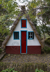 桑塔纳马德拉的传统农村住房房子住宅文化三角形场景乡村旅游旅行村庄建筑学图片