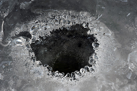 冷冻水箱冰柱宏观空腔反射陨石季节水晶蓝色图片