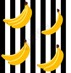 香蕉明亮的几何图案背景图片