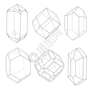 珍贵宝石轮廓石头碎石矿物奢华活力玻璃钻石水晶宝藏品牌图片