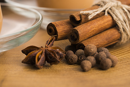 马萨拉沙伊礼仪肉桂玻璃杯叶子香料牛奶时间粉红色草药红茶图片