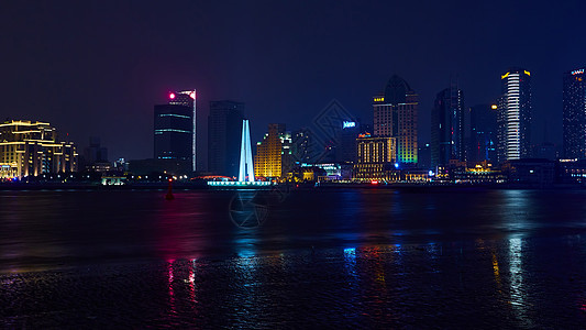 中国 美丽的上海 晚上包起来历史观光旅行场景天际景观城市旅游外滩市中心图片