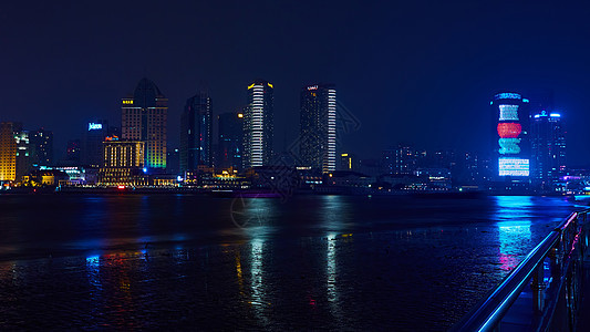 中国 美丽的上海 晚上包起来建筑天际外滩观光市中心场景景观天空历史城市图片