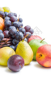 水果安排篮子食物甜点静物节食火花蓝色桃子营养味道图片