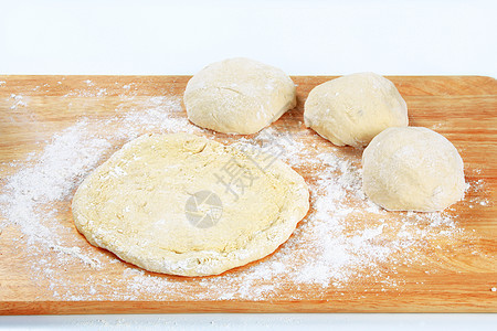 东富面粉库存食物酵母面包面团食材砧板背景图片