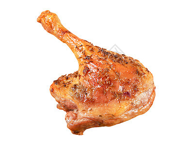 烤鸭腿鸭子食物皮肤大腿鸡腿库存家禽背景图片