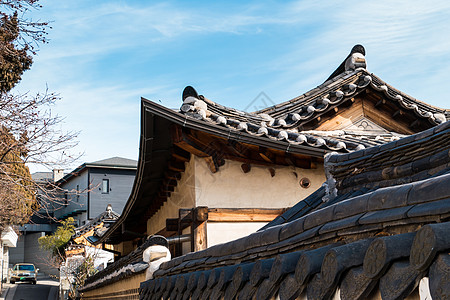 韩国传统风格的建筑建筑学游客文化旅行房子村庄房屋地标图片