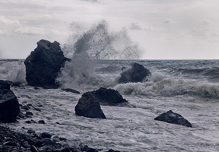 海岸风暴危险流动海洋海岸线气候海景碰撞天气灾害悬崖图片