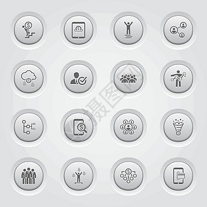 平面设计业务图标集网络漏斗电子商务优胜者组织药片工作会员销售矿业图片