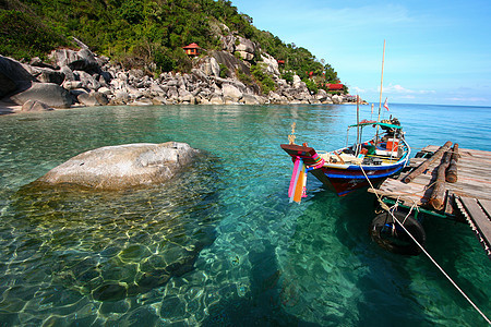 海泰国热带绿色天空海滩旅行海洋蓝色图片