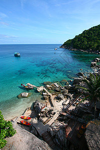 海泰国旅行海滩热带海洋天空蓝色绿色红色图片