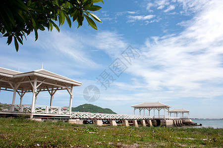 白木桥天空公园热带旅游游客建筑学码头建筑文化蓝色图片