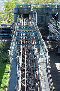 用于加工的煤炭运输线岩石金属矿工技术机器矿物工厂石头制造业输送带图片