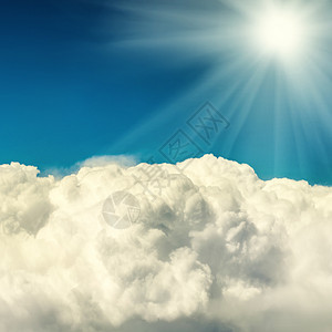 蓝云和天空晴天臭氧墙纸天堂空气天气气氛太阳射线蓝色图片