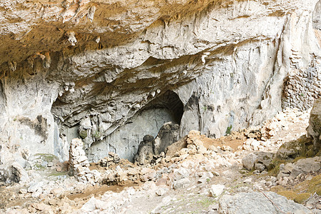 撒丁岛的提斯卡利蓝色纪念碑洞穴峡谷考古神经质岩石旅游黄色考古学图片