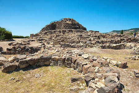 古城的废墟历史性纪念碑建筑学余物巨石地标石头遗产历史沉降图片