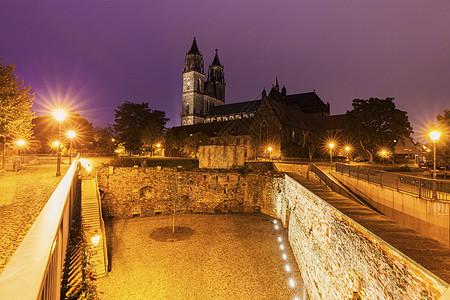 马格德堡大教堂市中心旅行教会建筑学城市地标天际图片