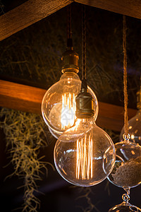 经典黑白古董活力创造力灯泡力量黑色玻璃餐厅创新照明图片