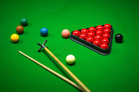 Snooker 球系列娱乐水池绿色线索运动爱好红色游戏乐趣黄色背景图片