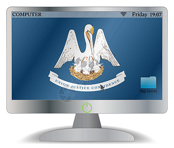 路易斯安那州计算机屏幕与按键图片