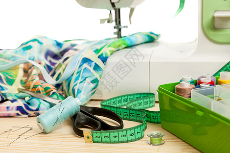 缝纫机商业接缝测量线程衣服机器服装材料磁带技术图片