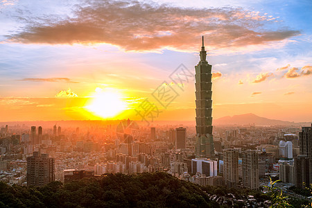 台湾台北的日落图片