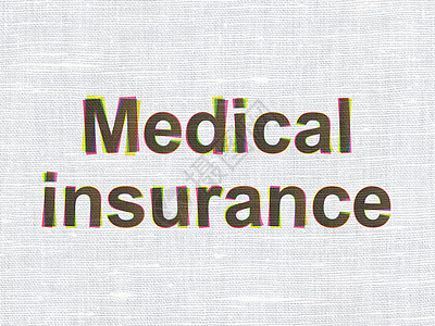 保险概念 关于织物纹理背景的医药保险图片