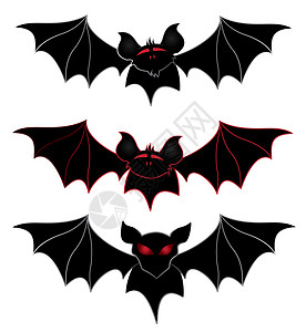 孤立的蝙蝠光周矢量说明插图洞穴翅膀黑色图片