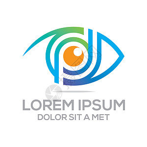 Logo设计 高级光学美丽公司眼科眼睛蓝色插图相机间谍技术手表图片