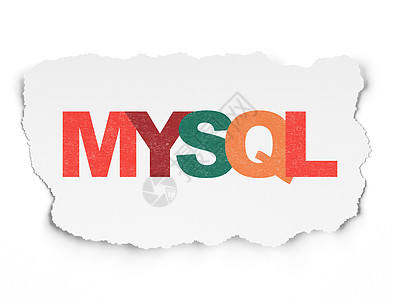 数据库概念 关于撕破纸张背景的 MySQL程序服务器应用程序边缘编程代码表格中心贮存脚本图片