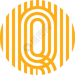 信线 Q 字母表字体马赛克矢量标识身份证标签装修身份营销公司图片