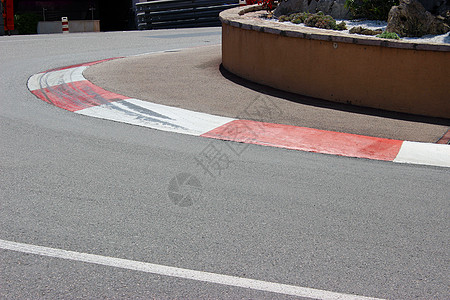 摩纳哥 G 赛车沥青和路缘的质地城市全科竞赛车道曲线大奖赛公式安全天线速度图片
