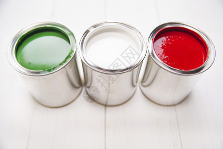三色罐白色红色罐头国家装修艺术液体金属绿色艺术家图片