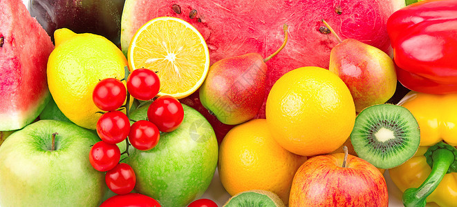 水果和蔬菜本种生产橙子西瓜辣椒柠檬收藏团体奇异果园艺作品图片