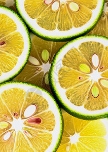 绿色柠檬背景图片