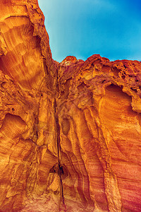 沙漠中的地貌景观峡谷旅游气候土地岩石蓝色公园旅行砂岩天空图片