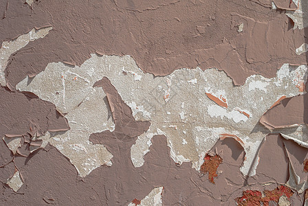旧石膏墙 风景风格 混凝土表面 大背景或纹理上的薯片涂料石头建筑合金橙子风化棕褐色艺术水泥墙纸胭脂红图片