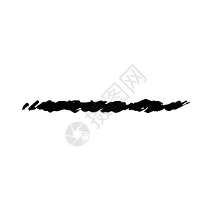 画笔描边 Grunge 矢量纹理刷子黑色墨水中风边界印迹艺术水粉水彩背景图片