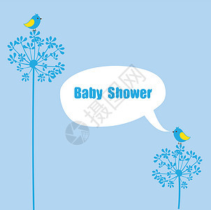 婴儿淋浴器男生邀请函女儿女孩问候语公告新生卡片庆典生日背景图片