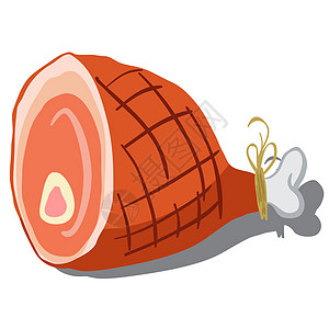 火腿饮食烘烤美食卡通片熏制火鸡绘画鸡腿美味脆皮图片