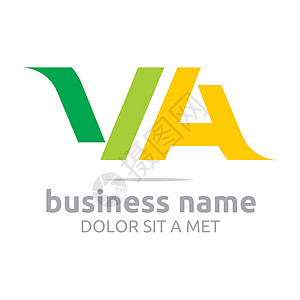 字母 V 组合 A lettemar口号品牌数字商业手势签名剪影营销解决方案办公室图片