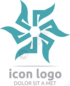 抽象设计圆圈自旋符号商业身份旋转车轮公司字母标志马赛克梯形品牌图片