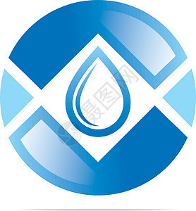 纯水滴符号图标 Vecto矿物身份推广瓶装食物品牌网络生态化学品标签图片